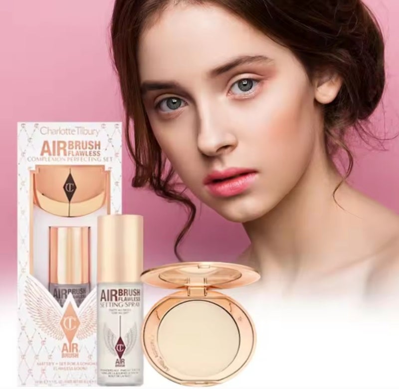Charlotte Tilbury Airbrush Flawless Setting Spray & Powder Duo – 34ml (New) - Image 4